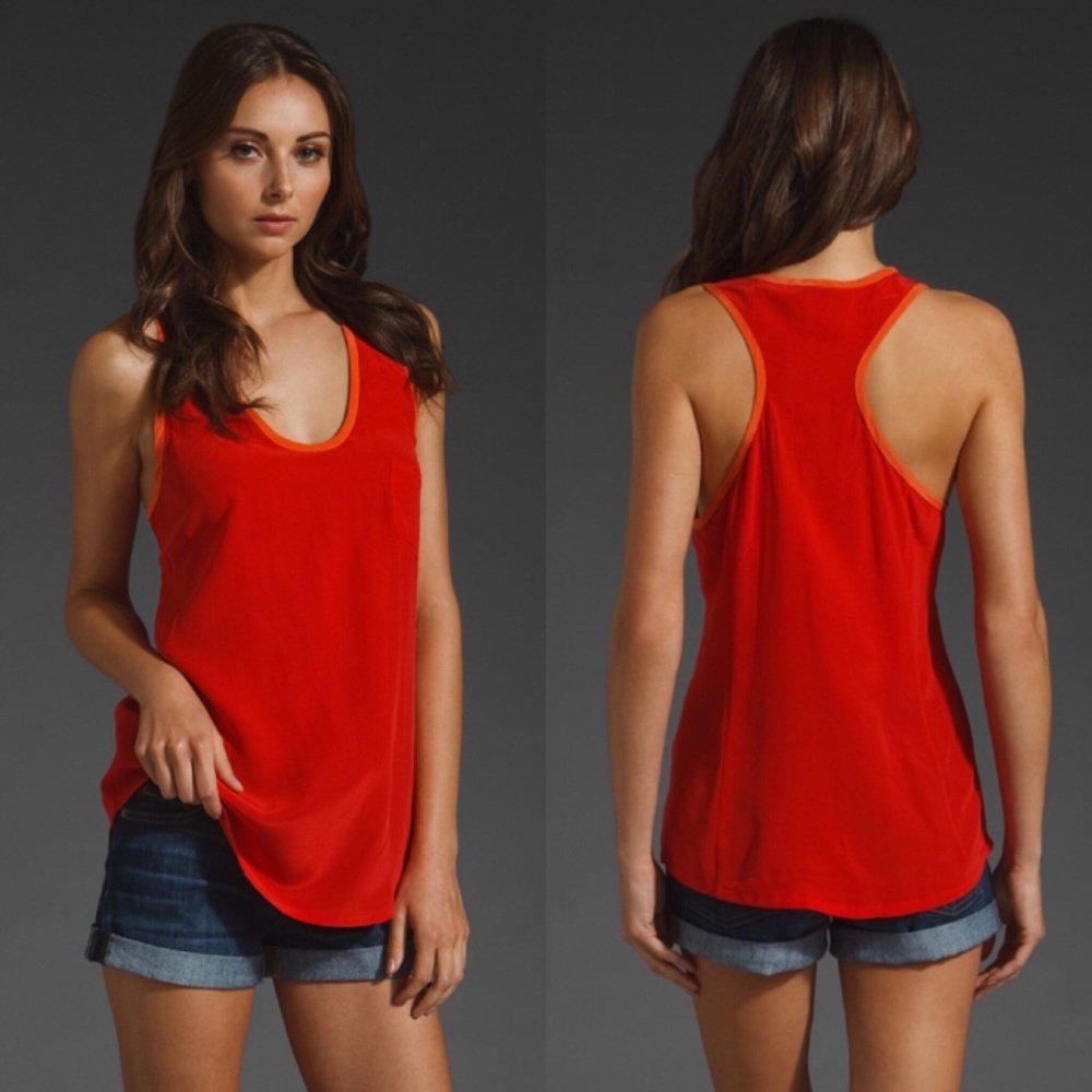 J O I E : “Alicia D” Racerback Silk Tank Top